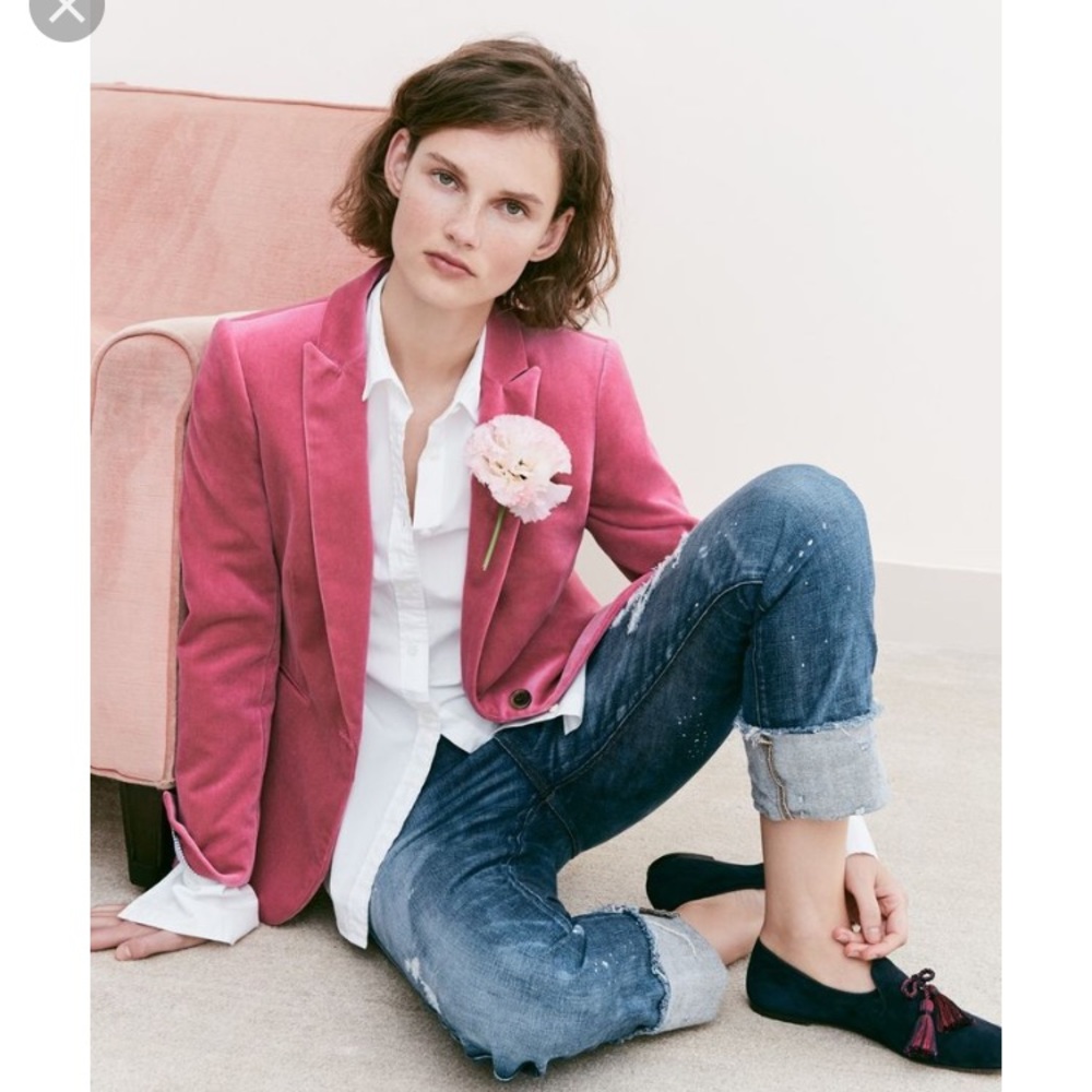 SOLD Parka Blazer in Velvet Dried Rose NWT rose🌹 - Picture 4 of 8